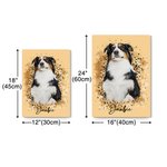 Personalisierte Faux Glitter Ölmalerei Effekt Foto Leinwand Gemälde Geburtstag Home Decor Memorial Geschenk für Familie Freund