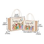 Personalizada Mamá Abuela Jardín 1-10 Nacimiento Flores Jarrón Bolsa de asas con nombres Cumpleaños Día de la Madre Regalo para la familia Mujeres