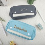 Personalisierte gestickten Namen Zipper große Kapazität Federtasche Tasche mit Tasche Schule liefert Geburtstag zurück zu Schule Geschenk für Studenten Kollegen
