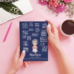 Personlig Self Care Cartoon Girl Mom Grandma A5 Spiral Notebook med namn citat och 120 linjerade sidor Födelsedag Affirmation Present för kvinnor flickor
