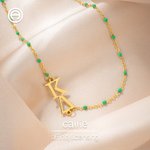 Personalized Greek Letter Enamel Beaded Necklace Sorority Birthday Gift for Sisters Friends | Callie × Affinity Licensing