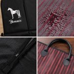 Sac à vêtements suspendu imperméable à l'eau à motif de cheval personnalisé avec nom Accessoires de voyage pour spectacles de chevaux Cadeau pour les passionnés d'équitation