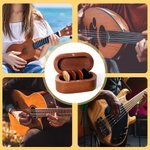 Personalized Wooden Magnetic Guitar Picks Storage Box Set with Engraved Name or Monogram Birthday Gift for Musician Guitar Player