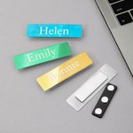 Personalisierte Multicolor Spiegel Edelstahl magnetische Namensschild mit eingraviertem Namen und Job Titel Induktion Bürobedarf Geschenk für Mitarbeiter