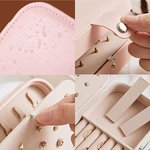 Personalisierte Fantasy Meerjungfrau Mädchen zweischichtige tragbare PU-Leder-Schmuck-Box mit Namen Reise-Zubehör Geburtstag Jahrestag Geschenk für Frauen Mädchen