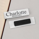 Personalisierte Multicolor Spiegel Edelstahl magnetische Namensschild mit eingraviertem Namen und Job Titel Induktion Bürobedarf Geschenk für Mitarbeiter