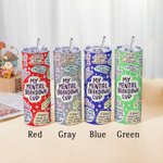 Personalized My Mental Breakdown Creative 15oz Mug 20oz Can Glass Skinny Tumbler with Lid Straw Motivational Affirmation Birthday Gift for Women