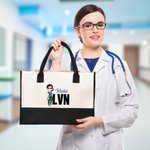 Personalizzato personaggio dei cartoni animati Grande borsa impermeabile con nome e titolo Regalo di apprezzamento di compleanno per il personale medico infermieristico