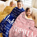 Personalized Love Star You Are Special Supported Soft Throw Blanket with Name Home Decor Birthday Gift for Family