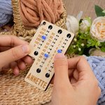 Personalised Multicolour Beaded Wooden Sewing Row Counter with Engraved Name Knitting Tool to Assist Counting Birthday Gift for Knitting Lovers