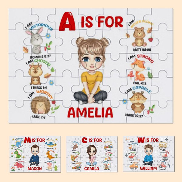 Personalised Cartoon Character Car Dinosaurs Wooden Puzzles with Name Intellectual Development Game Birthday Children's Day Gift for Kids
