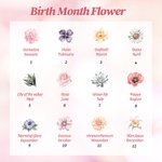 Personalisierte 1-5 Geburt Blumen Kreuz Leder Schmuckkästchen mit LED Dreifarben Make-up Spiegel Reise Wesentliche Geburtstag Ostern Geschenk für Frauen Christian