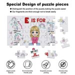 Personalisierte Cartoon Charakter Auto Dinosaurier hölzerne Puzzles mit Namen Intellektuelle Entwicklung Spiel Geburtstag Kindertag Geschenk für Kinder