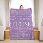 Personalized Love Star You Are Special Supported Soft Throw Blanket with Name Home Decor Birthday Gift for Family