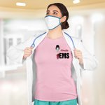Personalized Nurse Doctor Theme Cartoon Character 100% Cotton T-Shirt with Name and Title Birthday Appreciation Gift for Medical Staffs