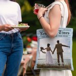 Personalized The Wedding Times Newspaper Photo Canvas Tote Bag with Name and Year Valentine's Day Anniversary Wedding Gift for Women