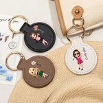 Gepersonaliseerde Cartoon Golfspeler Geboortebloem Draagbare Magnetische Lederen Hoed Clip met Naam Reisaccessoires Verjaardagscadeau voor Vrouwen Meisjes