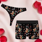 Perizoma personalizzato multicolore con cuore foto e nome divertente regalo di San Valentino compleanno per uomini per donne