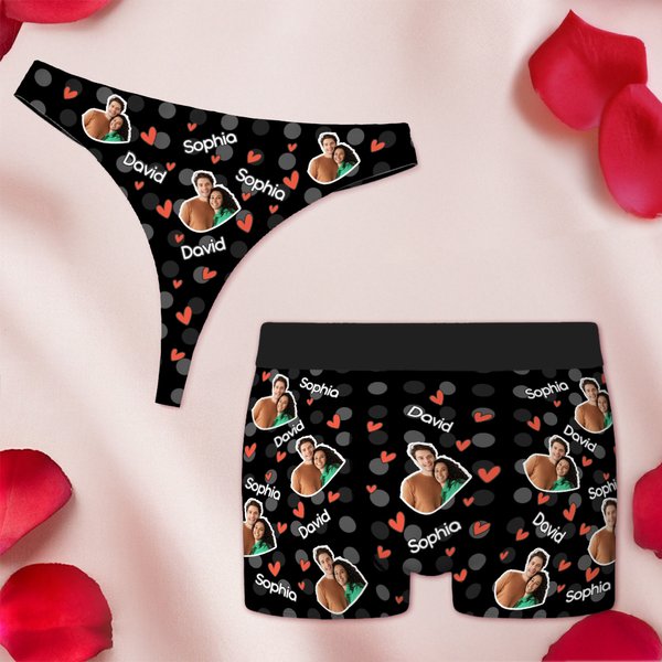 Caleçon string personnalisé avec nom Caleçon drôle pour la Saint-Valentin Cadeau d'anniversaire pour les hommes et les femmes