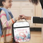 Sac à lunch isolé et imperméable à l'eau, avec nom, pour le retour à l'école, le travail et le pique-nique Cadeau pour les enfants et la famille
