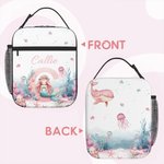Sac à lunch isolé et imperméable à l'eau, avec nom, pour le retour à l'école, le travail et le pique-nique Cadeau pour les enfants et la famille