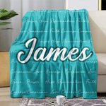 Personalizada Multicolor 1-10 Nube de Palabras de Energía Positiva Manta Suave con Nombre Decoración del Hogar Regalo de Cumpleaños para Amigos de la Familia