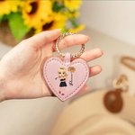 Gepersonaliseerde Cartoon Golfspeler Geboortebloem Draagbare Magnetische Lederen Hoed Clip met Naam Reisaccessoires Verjaardagscadeau voor Vrouwen Meisjes