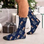 Personalised Breathable Best Boss Ever Face Photo Adult Crew Socks Thank You Retirement Gift for Boss