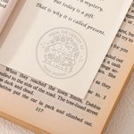 Personalizzato carino gatto amore lettura inciso fiore mano tenuto timbro libro con nome e testo regalo di compleanno per gli amanti dei gatti topo di biblioteca