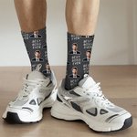 Personalised Breathable Best Boss Ever Face Photo Adult Crew Socks Thank You Retirement Gift for Boss