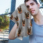 Serviette de golf gaufrée multicolore à séchage rapide avec mousqueton Accessoire de golf portable Cadeau pour golfeur amoureux de son animal de compagnie