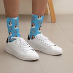 Personalised Breathable Best Boss Ever Face Photo Adult Crew Socks Thank You Retirement Gift for Boss