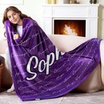 Personalizada Multicolor 1-10 Nube de Palabras de Energía Positiva Manta Suave con Nombre Decoración del Hogar Regalo de Cumpleaños para Amigos de la Familia