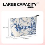 Personalizzato Retro lussuoso francese campagna velluto a coste borsa per il trucco con iniziale Monogram Compleanno damigella d'onore regalo per le donne