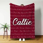 Personalizada Multicolor 1-10 Nube de Palabras de Energía Positiva Manta Suave con Nombre Decoración del Hogar Regalo de Cumpleaños para Amigos de la Familia