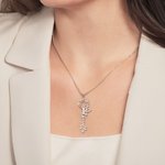Personalizada Dainty Sun Nombre de la Flor Colgante Collar Floral Joyería Cumpleaños Aniversario de regalo para las mujeres