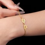 Braccialetto personalizzato con stampa di zampa di cane carino incisibile con 1-8 nomi regalo ideale di compleanno per donne e amanti di animali