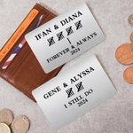 Personalisierte dauerhafte Tally Jahr Brieftasche Karte mit Namen Valentinstag Jahrestag Geschenk für Paar