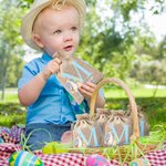 Personalisierte niedliche Osterhase Drawstring Süßigkeiten Geschenk Tasche mit Initialen und Namen Ostern Geschenk für Kinder