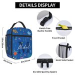 Personalisierte Wal-Qualle Marine Leben isolierte Lunch Bag mit Namen Portable zurück zu Schule Picknick Geburtstag Geschenk für Kinder