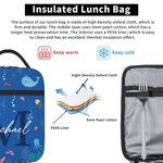 Personalisierte Wal-Qualle Marine Leben isolierte Lunch Bag mit Namen Portable zurück zu Schule Picknick Geburtstag Geschenk für Kinder