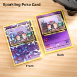 Personalized Cute Pixel Character Classic TCG Poke Card with Name and Text Card Game Collection Anniversary Valentine's Day Gift for Couple