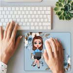 Personalisierte Blume Cartoon Business-Charakter mehrere Größen Anti-Rutsch-Mauspad mit Namen Bürozubehör Induktion Geschenk für Büroangestellte