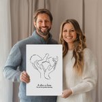 Personalisierte Einfachheit Linie Stil Baby Poster Malerei Gerahmte Malerei mit Baby Informationen Home Decor Geburtstag Baby Dusche Geschenk für neugeborenes Baby