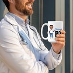 Personalisierte Krankenschwester Cartoon Charakter 11/15oz Keramikbecher mit Namen und Titel Geburtstag Anerkennung Krankenschwester Woche Geschenk für medizinisches Personal