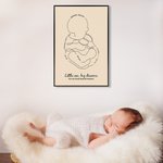 Personalisierte Einfachheit Linie Stil Baby Poster Malerei Gerahmte Malerei mit Baby Informationen Home Decor Geburtstag Baby Dusche Geschenk für neugeborenes Baby