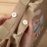 Personalisierte niedliche rosa Fantasy Meerjungfrau Kapazität Jutetasche Tote Bag mit Initialen und Namen Reisezubehör Geburtstagsgeschenk für Mädchen