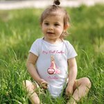 Personalisierte niedliche Hase Kurzarm 100% Baumwolle Baby Bodysuit mit Namen Geburtstag erste Ostern Geschenk für Baby Mädchen Junge