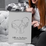 Personalisierte Einfachheit Linie Stil Baby Poster Malerei Gerahmte Malerei mit Baby Informationen Home Decor Geburtstag Baby Dusche Geschenk für neugeborenes Baby