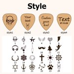 Personalized Wooden Guitar Name Picks Storage Box with 3 Picks Birthday Gift for Musician Guitar Player